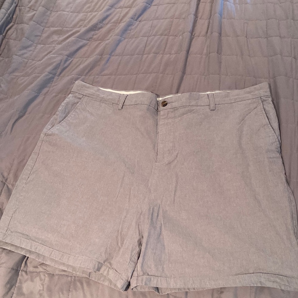 Mens Old Navy gray grey flat front shorts 3x 46 flex fit